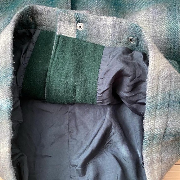 70s True Vintage Heavy Hooded Plaid Wool Coat in Great Condition 🔥 - Picture 5 of 5